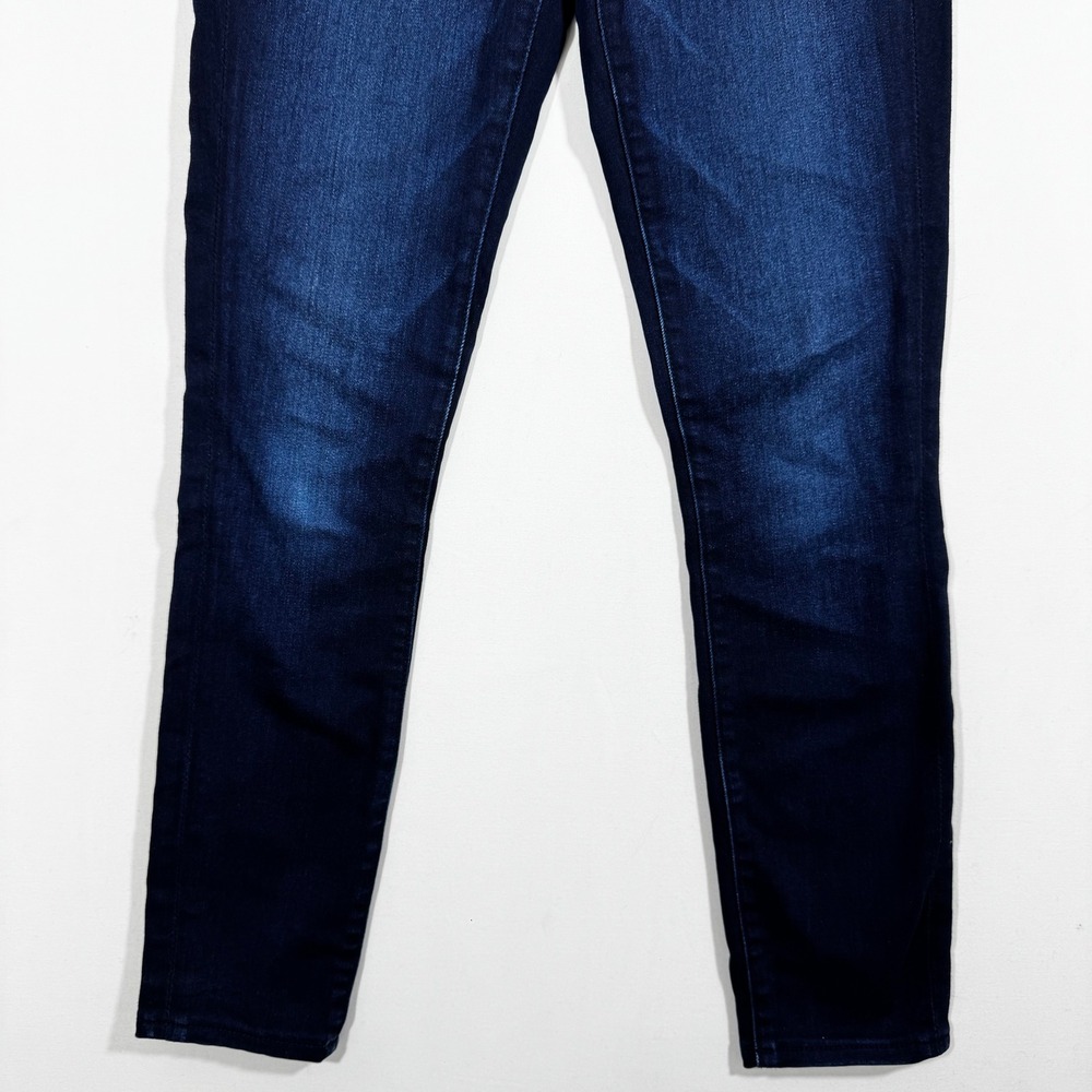 Fidelity Women Skinny Jeans Dark Blue Denim 24 Minimalist Casual Capsule US Made - Picture 2 of 9